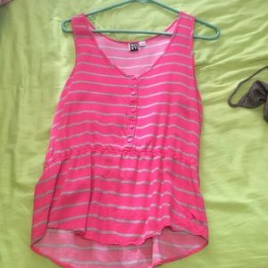 Pink stripped tank top